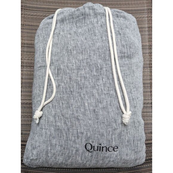 Quince 100% European Linen Duvet Cover 3PC Set Charcoal Chambray King/Cal - Picture 1 of 7